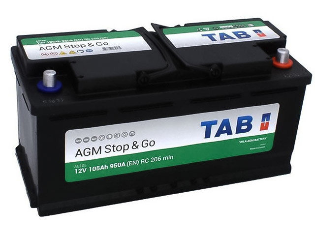 Аккумулятор TAB Eco Dry AGM 105 Ah о/п DIN L6 (213105) 213105 TAB ...