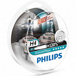 Лампа Philips H4 60/55W+130% 12V 12342 X-treme Vision 2шт евробокс