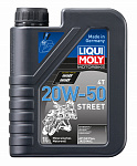 Масло моторное для 4-тактных мотоциклов Liqui Moly Motorbike 4T Street, 20W-50, 1 л, минеральное