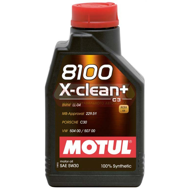 Масло моторное MOTUL 8100 X-Clean+ 5w30 1л 106376