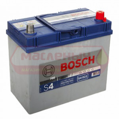 Аккумулятор Bosch Азия S4 021 45Ah 330А о/п 40210