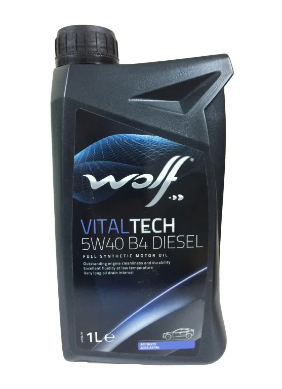 Масло моторное Wolf Vitaltech 5W-40 B4 Diesel 1л