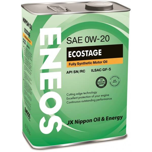 Масло моторное ENEOS Ecostage 0w20 SN синт. 4л