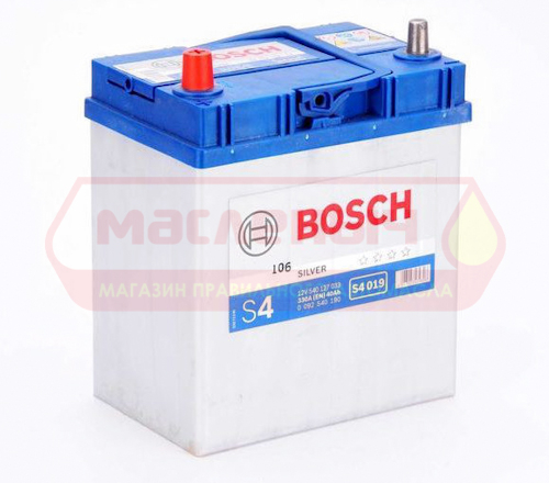 Аккумулятор Bosch Азия S4 019 40Ah 330А п/п 40190