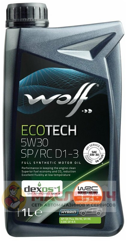 Масло моторное Wolf Ecotech 5W-30 SP/RC D1-3 1л