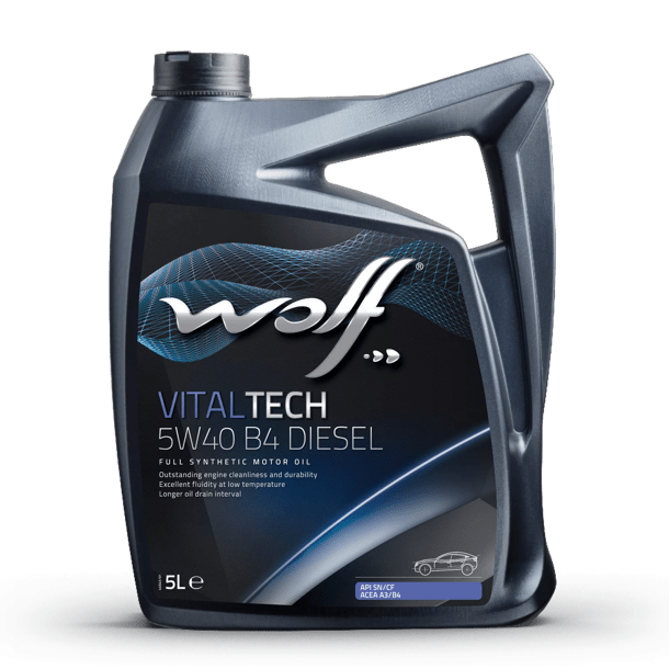 Масло моторное Wolf Vitaltech 5W-40 B4 Diesel 5л