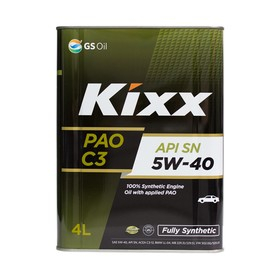 Масло моторное KIXX PAO 5w40 SN/CF/C3 синт 4л