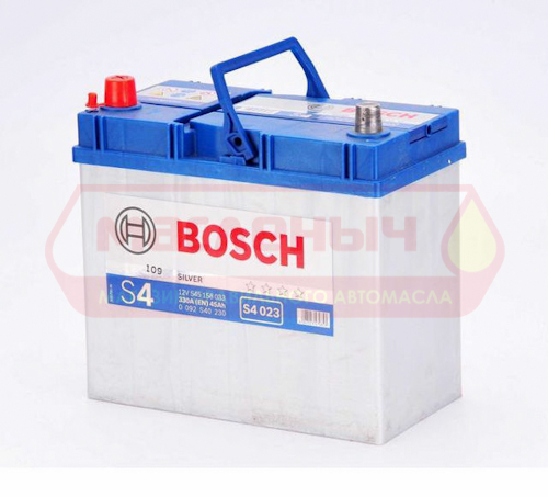 Аккумулятор Bosch Азия S4 023 45Ah 330A п/п 40230
