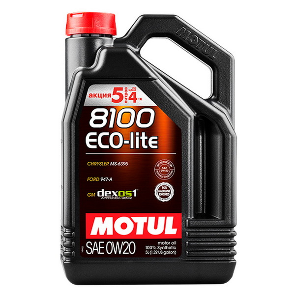 Масло моторное MOTUL 8100 Eco-Lite 5w20 5л Акция (5 по цене 4)109953
