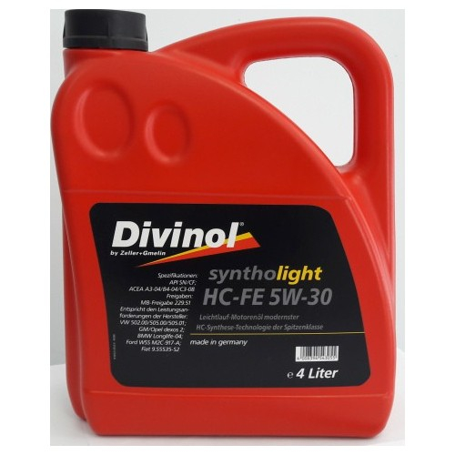 Масло моторное DIVINOL Syntholight HC-FE 5W30 SN/CF 4л
