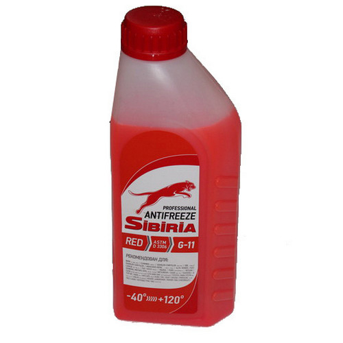 Жидкость охлаждающая Антифриз SIBIRIA -40 G11 красный 1кг