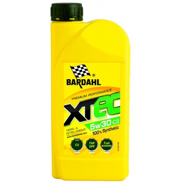 Масло моторное Bardahl XTEC 5W-30 C3 1л (зеленая гамма)