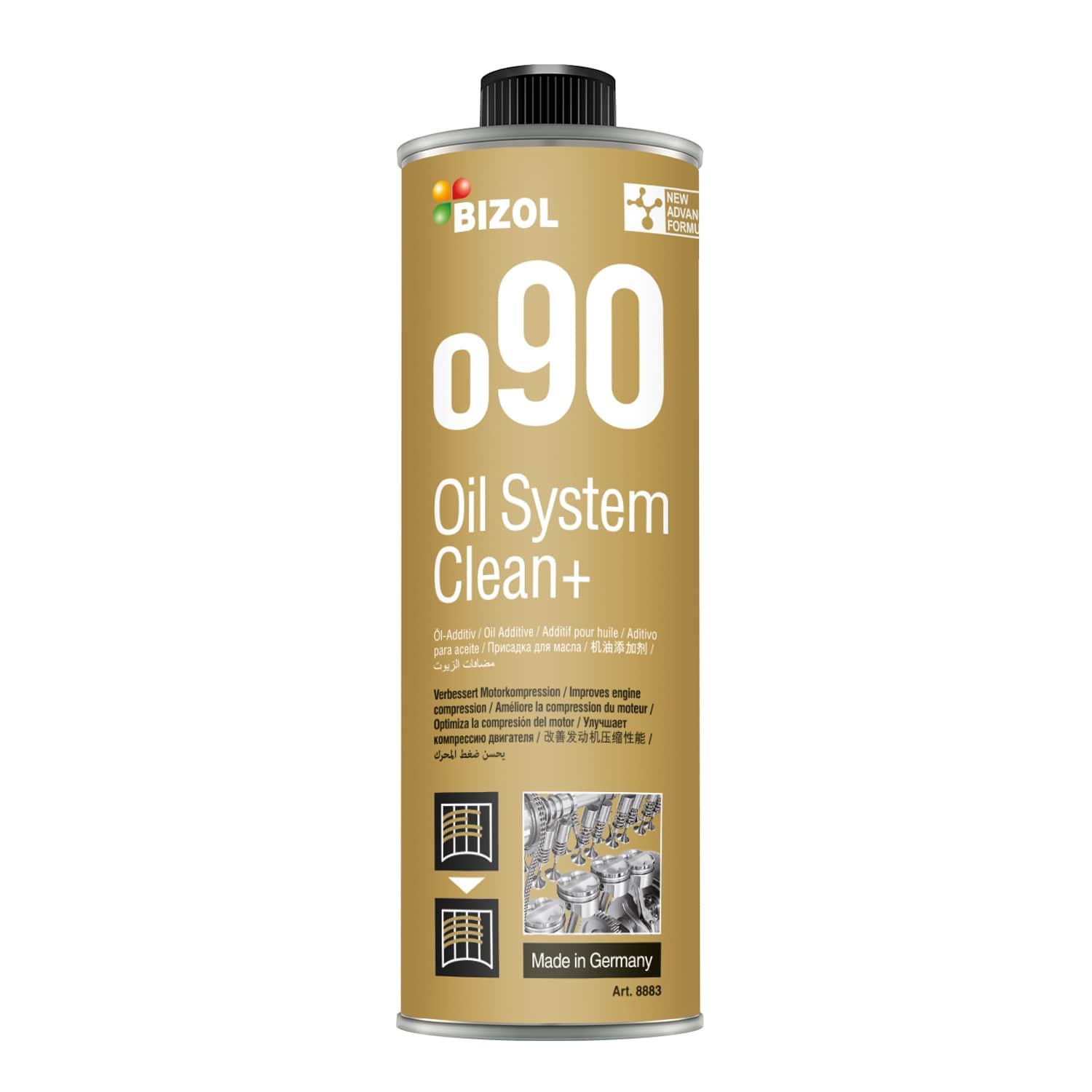 Промывка масляной системы Bizol Oil system clean+ o90 0,25л