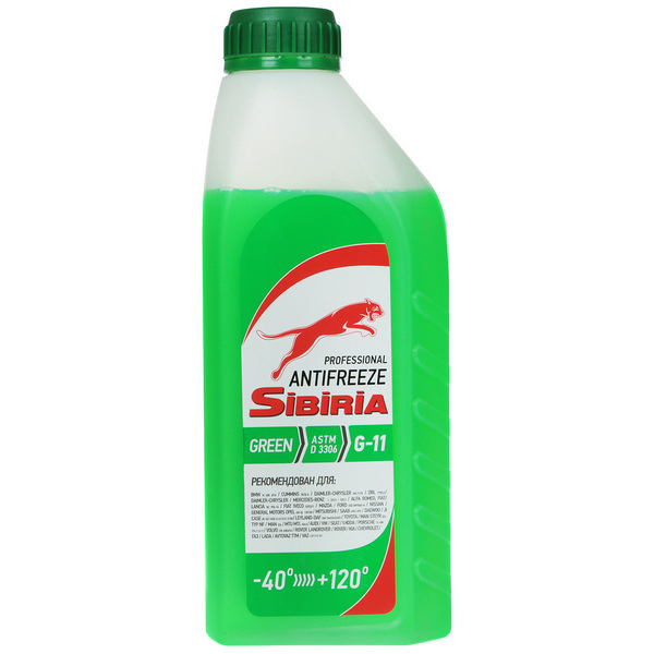 Жидкость охлаждающая Антифриз SIBIRIA -40 G11 зеленый  1кг