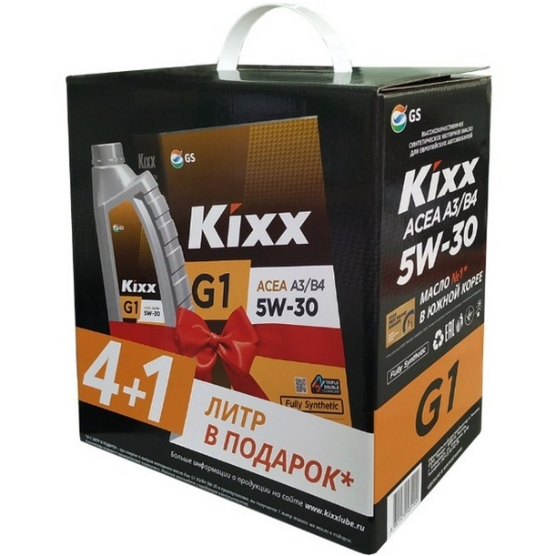 Масло моторное KIXX G1 5w30 А3/В4  синт 4л+1л