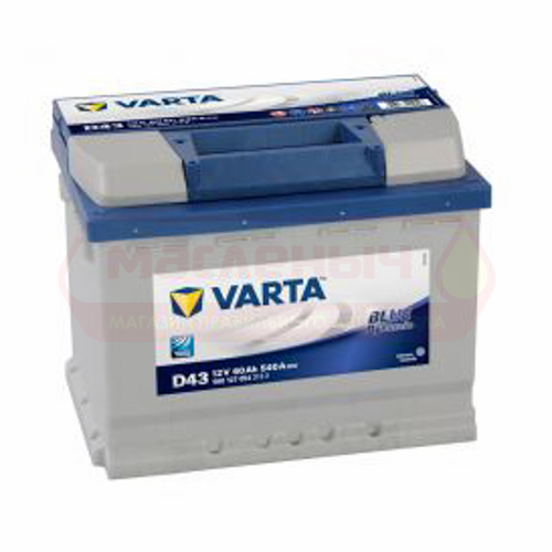 Аккумулятор VARTA Blue Dynamic 60 Ah п/п DIN L2R D43 (560 127) 