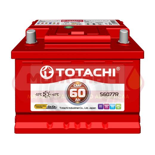 Аккумулятор TOTACHI 60 Ah п/п 56077R низкий