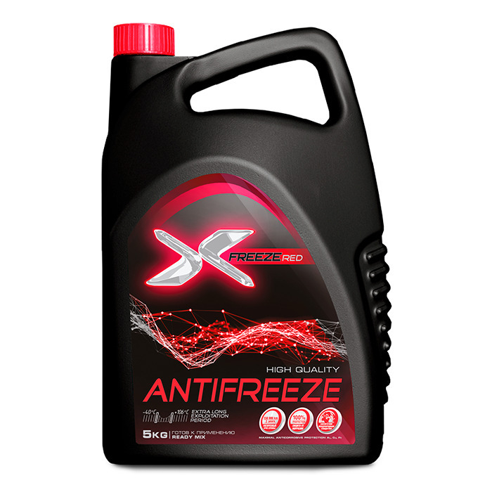 Жидкость охлаждающая Антифриз G12 Carbox X freeze красный 5кг