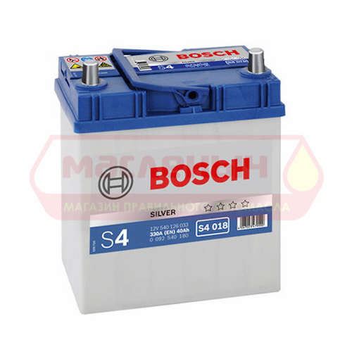 Аккумулятор Bosch Азия S4 018 40Ah 330А о/п 40180