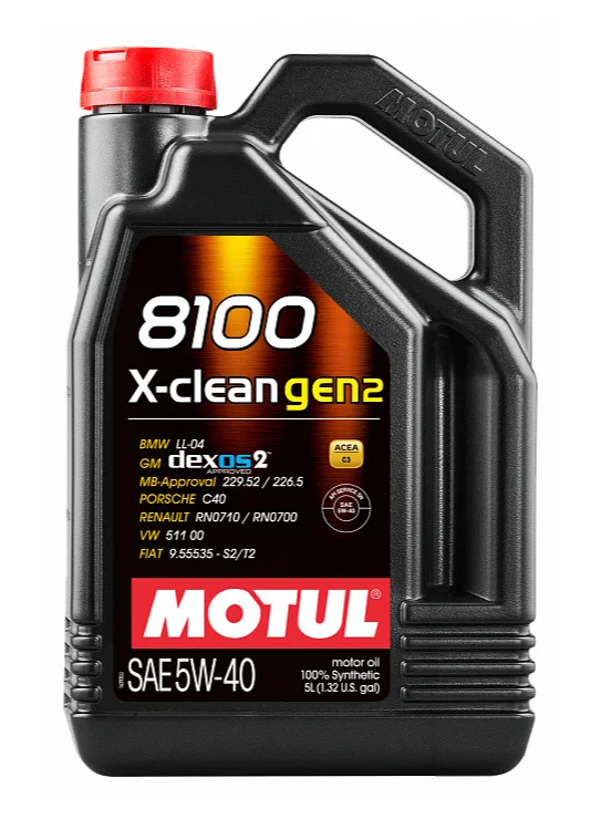 Масло моторное MOTUL 8100 X-Clean GEN2 5w40 5л 102051/109762
