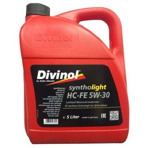 Масло моторное DIVINOL Syntholight HC-FE 5W30 SN/CF 5л