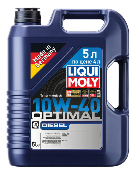 Масло моторное LIQUI MOLY 10w40 Optimal Diesel п/с 5л 2288 АКЦИЯ