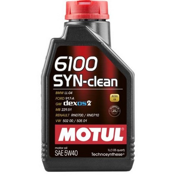 Масло моторное MOTUL 6100 Syn-Clean 5w40 1л 107941