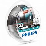 Лампа Philips H1 55W+130% 12V 12972 X-treme Vision 2шт евробокс