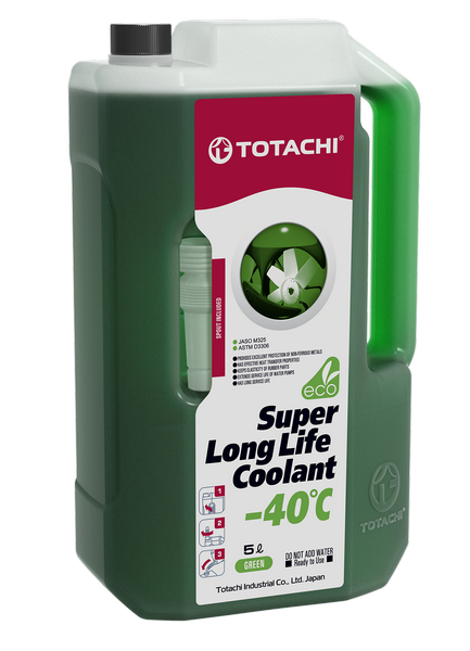 Жидкость охлаждающая Антифриз TOTACHI Green -40C Гибридный 5л