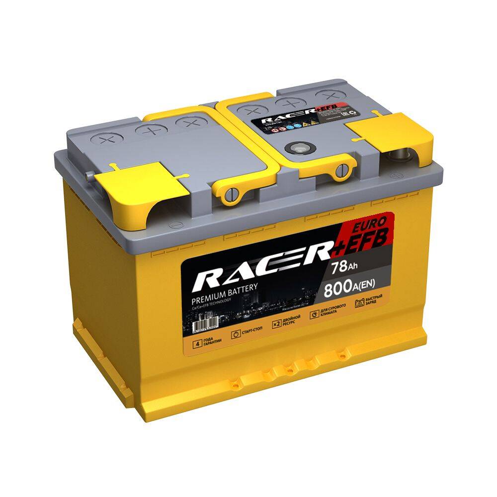 Аккумулятор RACER+EFB  78 о/п