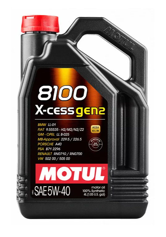 Масло моторное MOTUL 8100 X-Clean GEN2 5w40 4л 104720