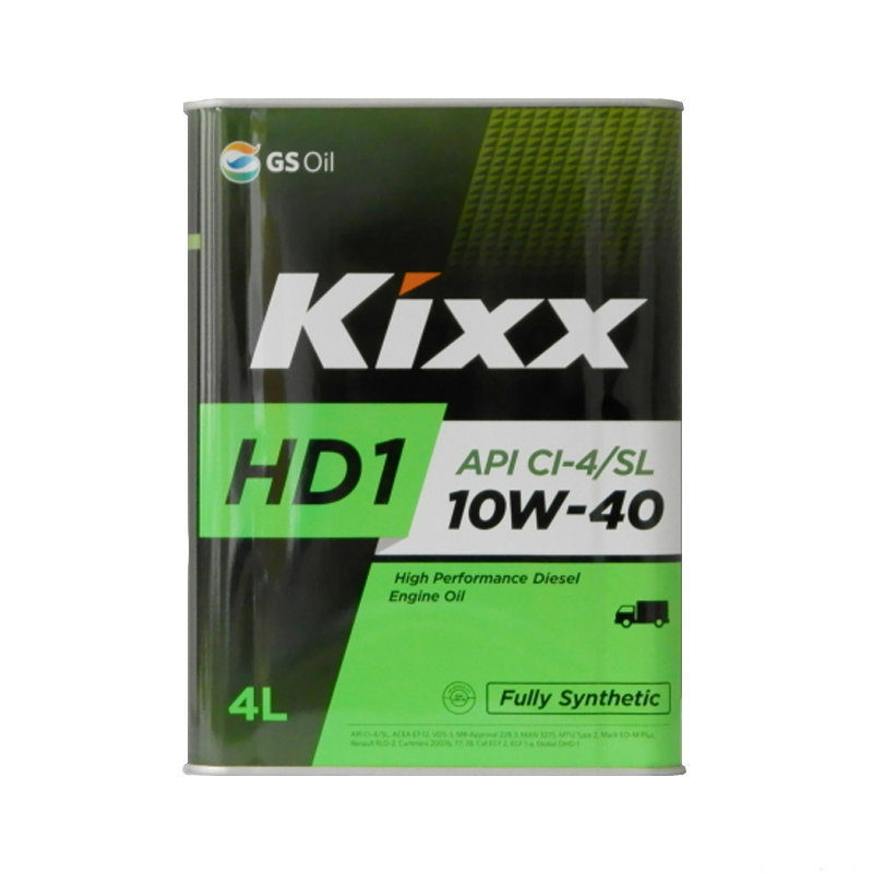 Масло моторное Kixx HD1 (D1) 10w40 CI-4/SL Синтетика 4л