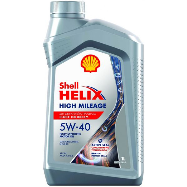 Масло моторное Shell Helix High Mileage 5w40 SN А3/В4 синт.1л